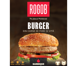 Burger din carne de porc și vită, semipreparat refrigerat