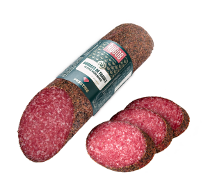 Salam Bourges de France cu piper negru aromat, crud-afumat